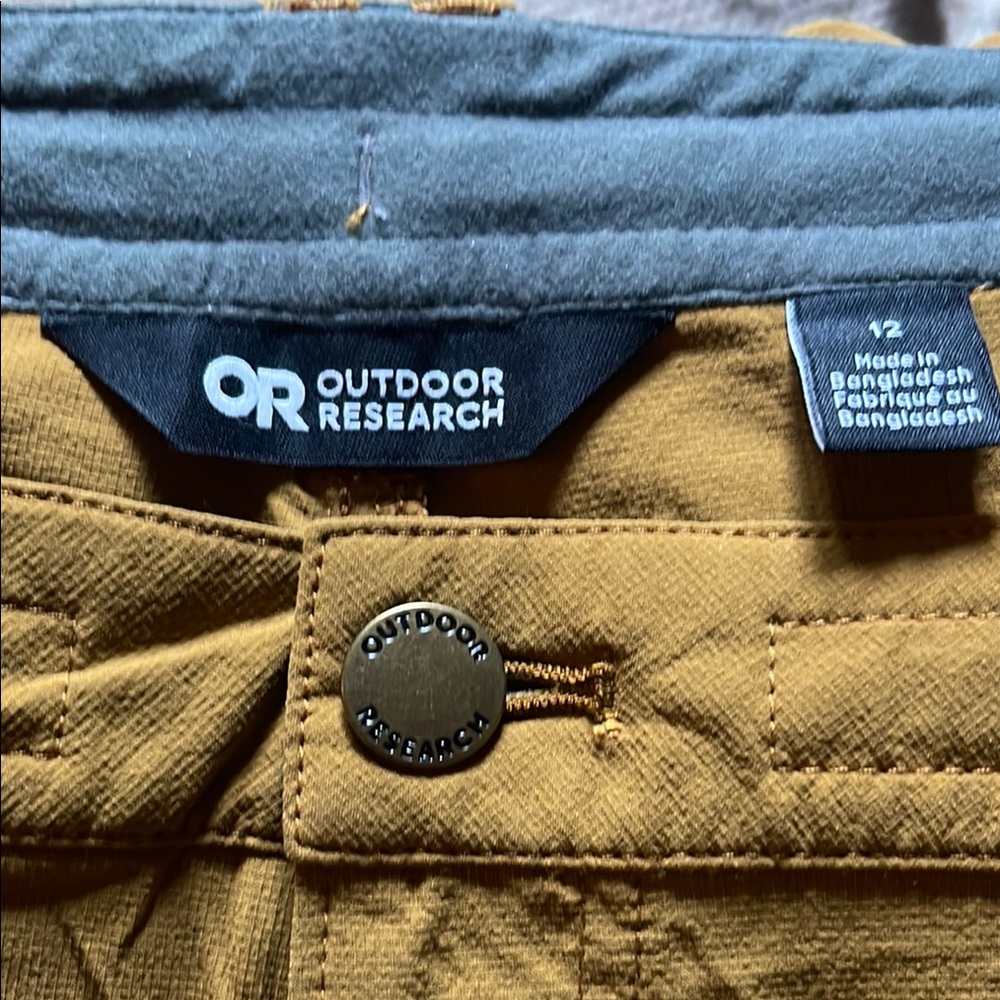 Outdoor Research Athletic Shorts Yellow and Gray